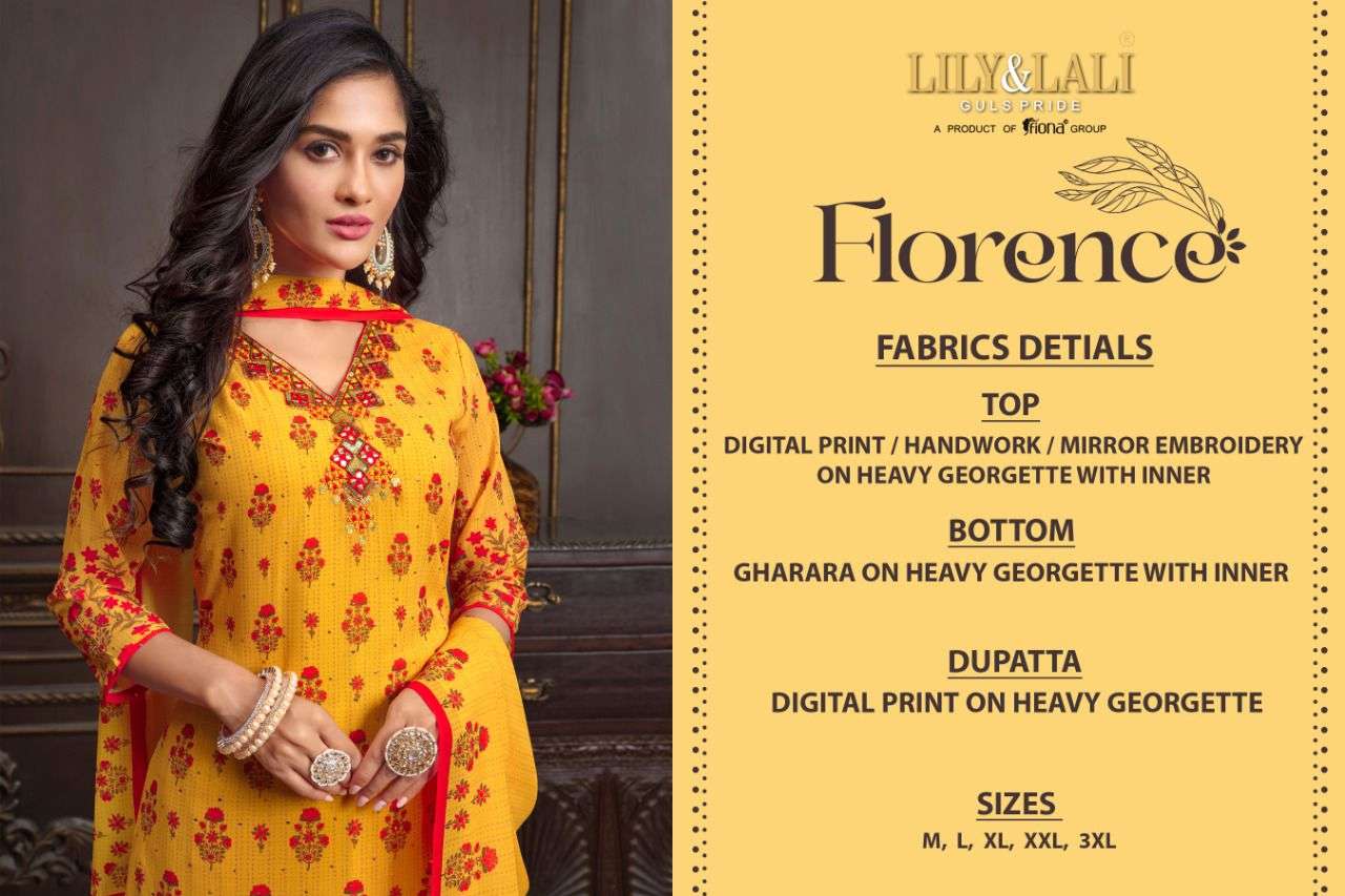 Lily & Lali-Florence-Digital-Print-Handwork-Mirror-Embroidery-Heavy-Georgette-Kurti-Inner-Gharara-Pocket-Dupatta-10034-D